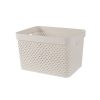 Homebase Storage Containers | Curver Pure Large Recycled Storage Basket - 17L - Oasis White