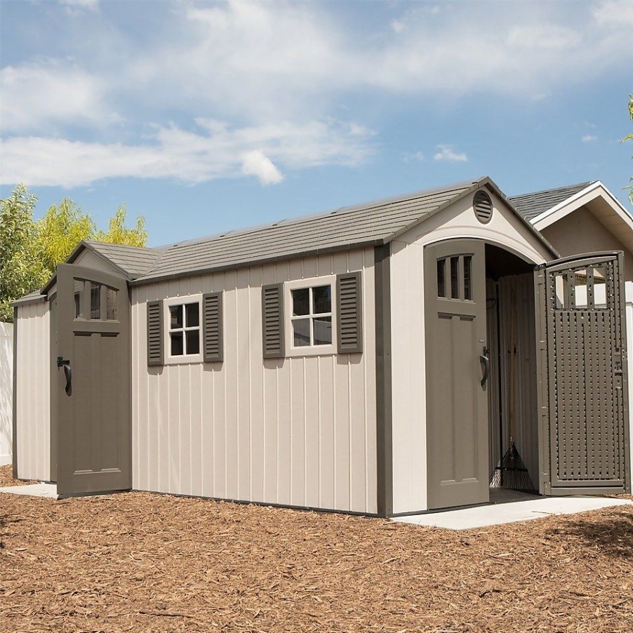 Homebase Garden Sheds | Lifetime 17.5 X 8Ft Dual Entry Outdoor Storage Shed - Installation Included