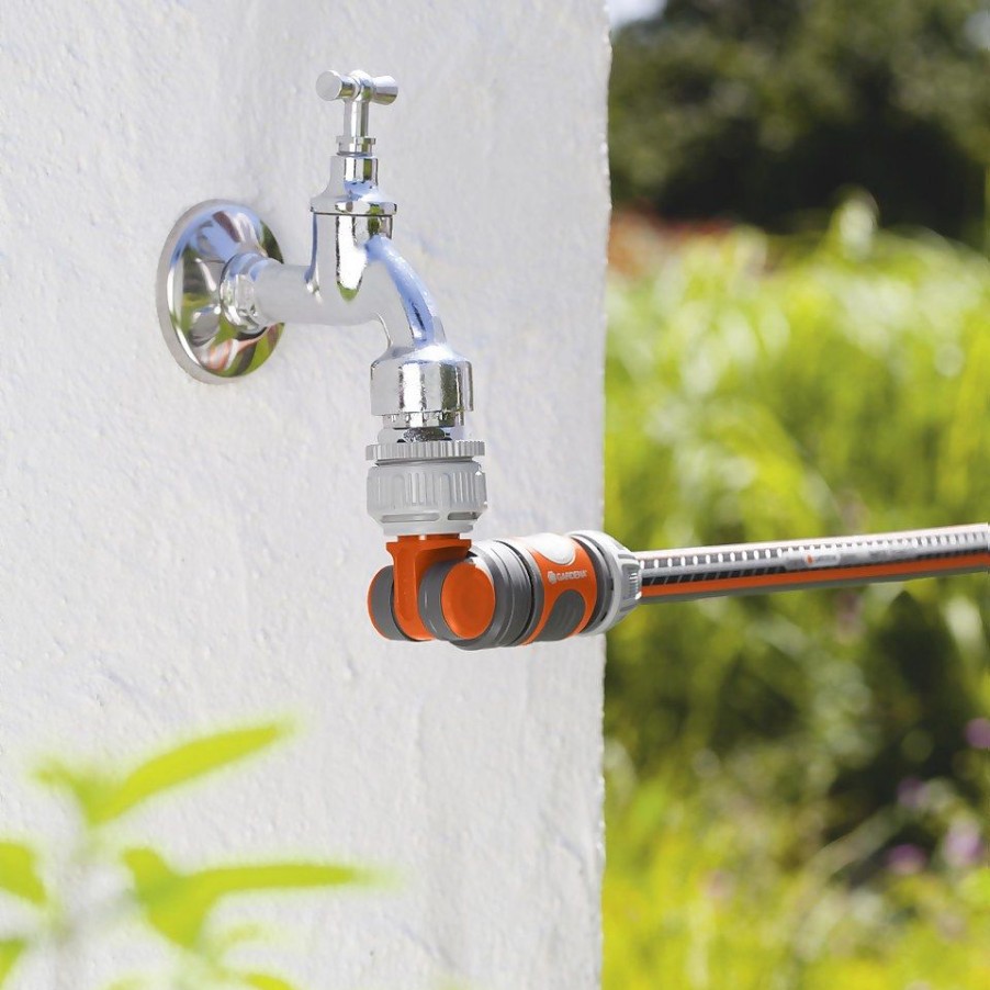 Homebase Garden Hoses & Watering | Gardena Angled Tap Hose Pipe Connector