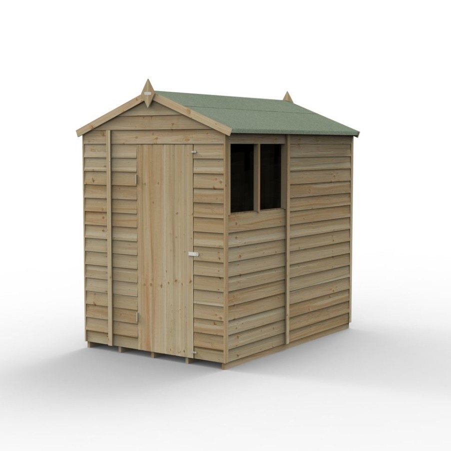 Homebase Garden Sheds | Forest 7 X 5Ft Overlap Pressure Treated Apex Shed -Incl. Installation