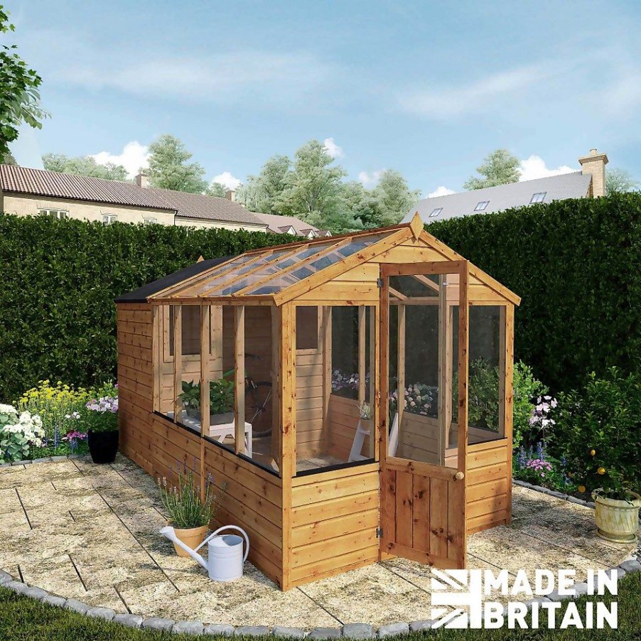 Homebase Greenhouses | Mercia 12 X 6Ft Traditional Apex Greenhouse Combi - Installation Included