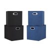 Homebase Cube Storage | Clever Cube Inserts -Set Of 4 - Pepper & Steel Blue