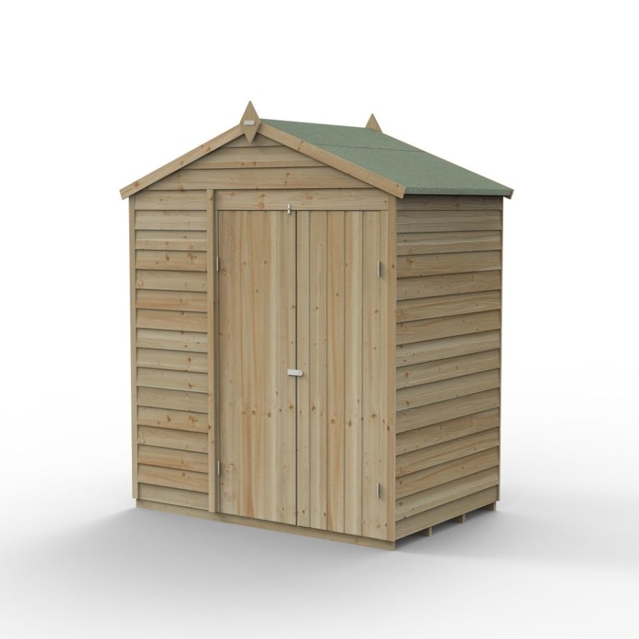 Homebase Garden Sheds | Forest Garden 4Life Apex Shed 6 X 4Ft - Double Door No Window (Home Delivery)