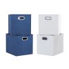 Homebase Cube Storage | Clever Cube Inserts - Set Of 4 - White & Steel Blue