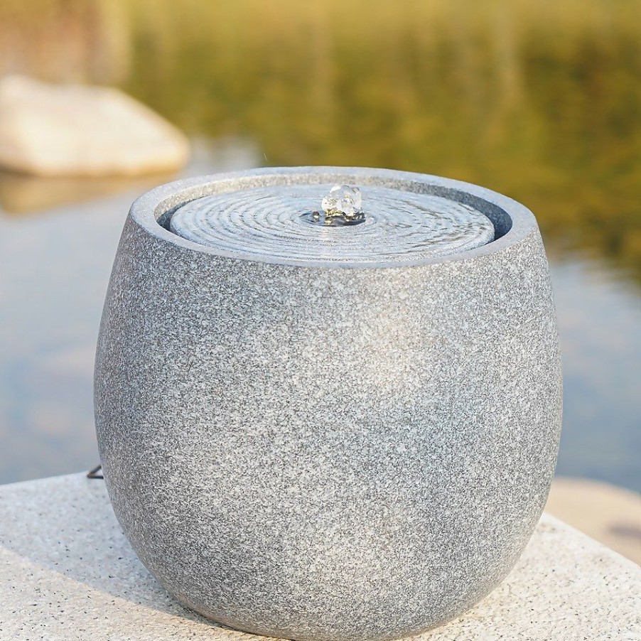 Homebase Water Features | Stone Bowl Garden Water Feature With Leds