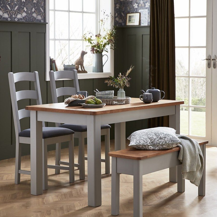 Homebase Dining Room Furniture | Norbury Dining Chair - Set Of 2 - Grey