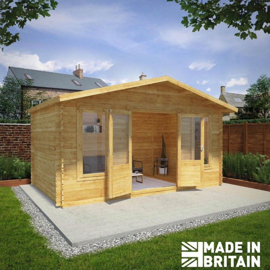 Homebase Garden Buildings | Mercia 5M X 3M Retreat Log Cabin 44Mm