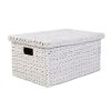 Homebase Storage Containers | Large Water Hyacinth Storage Box - White Washed