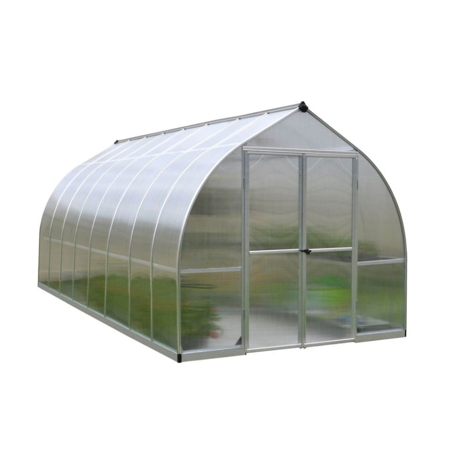 Homebase Greenhouses | Palram 8 X 16Ft Canopia Bella Greenhouse - Silver