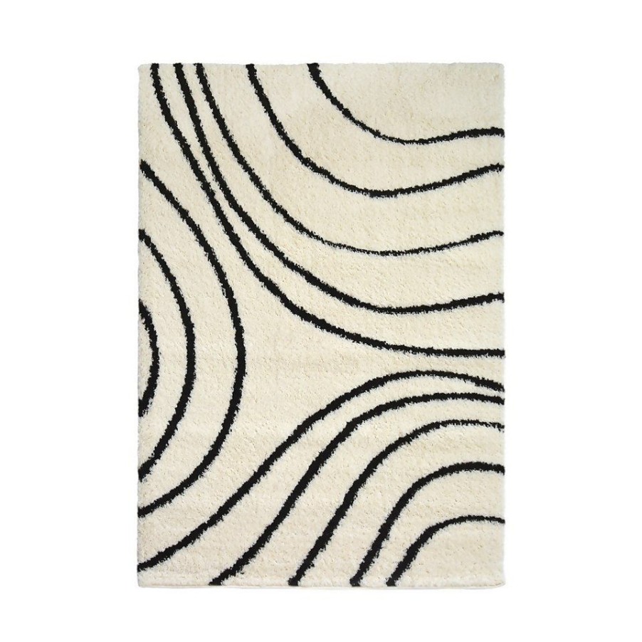 Homebase Rugs | Snug Isobar Rug - Ivory & Black - 160X230Cm