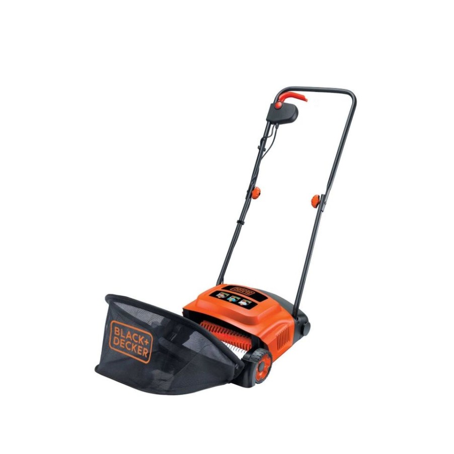 Homebase Garden Tillers & Lawn Scarifiers | Black+Decker 600W Electric Lawn Raker (Gd300-Gb)