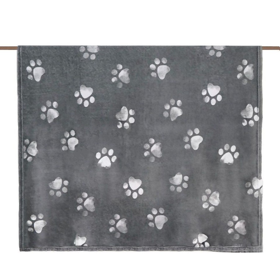 Homebase Bedspreads And Throws | Printed Super Soft Throw- Paw Design - 125X150Cm