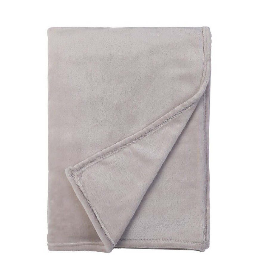 Homebase Bedspreads And Throws | Fleece Throw Mink 120X150Cm