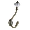 Homebase Hallway Furniture | Ceramic Hook - Antique Brass