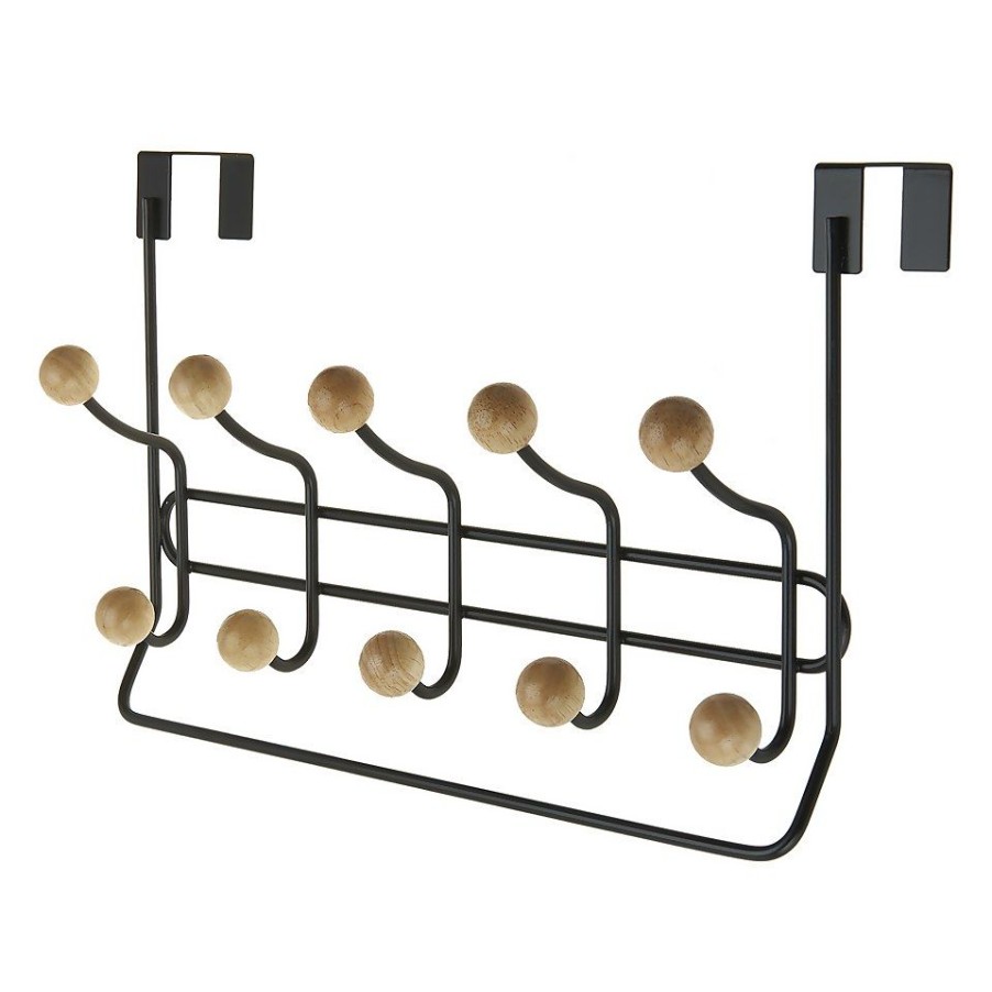 Homebase Hallway Furniture | Wooden Ball With Towel Bar Coat Hook