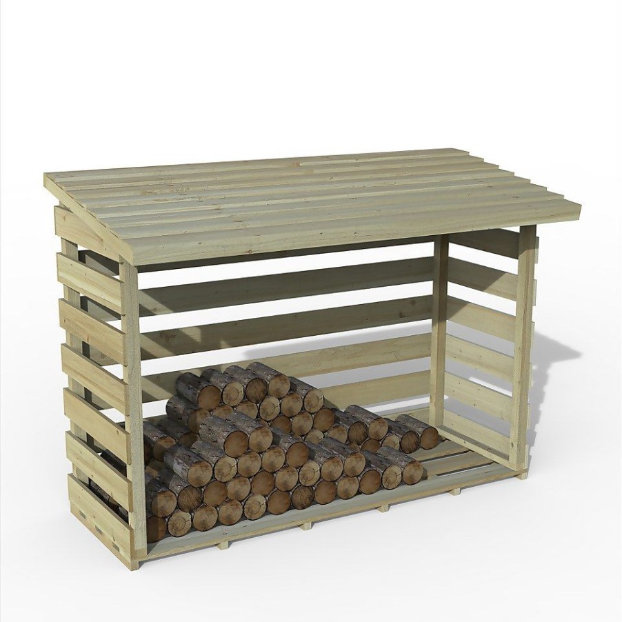 Homebase Garden Storage | Large Pent Log Store (Home Delivery)