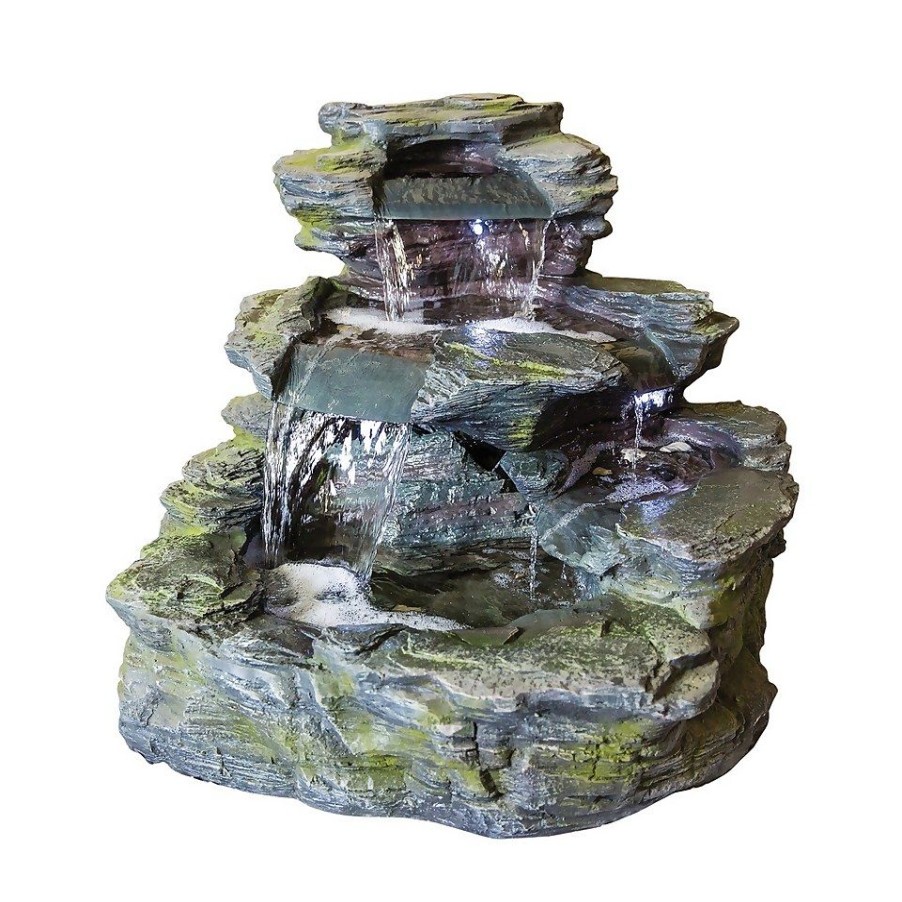 Homebase Water Features | Stylish Fountain Garda Falls Water Feature With Leds