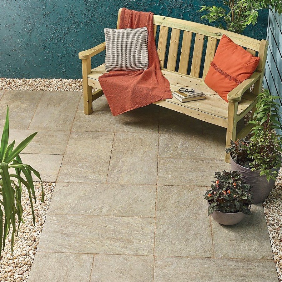 Homebase Paving Stones & Slabs | Porcelain Paving 800 X 400Mm - Cobblestone (Full Pack)