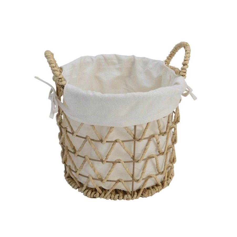 Homebase Storage Containers | Rattan Storage Basket With Lining