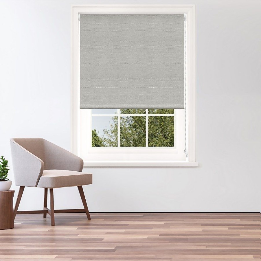 Homebase Storage & Home Deals | Textured Grey Blackout Roller Blind - 60Cm