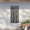 Homebase Outdoor Mirrors | Amarelle Large Metal Tree Design Decorative Garden Screen - 120 X 60Cm