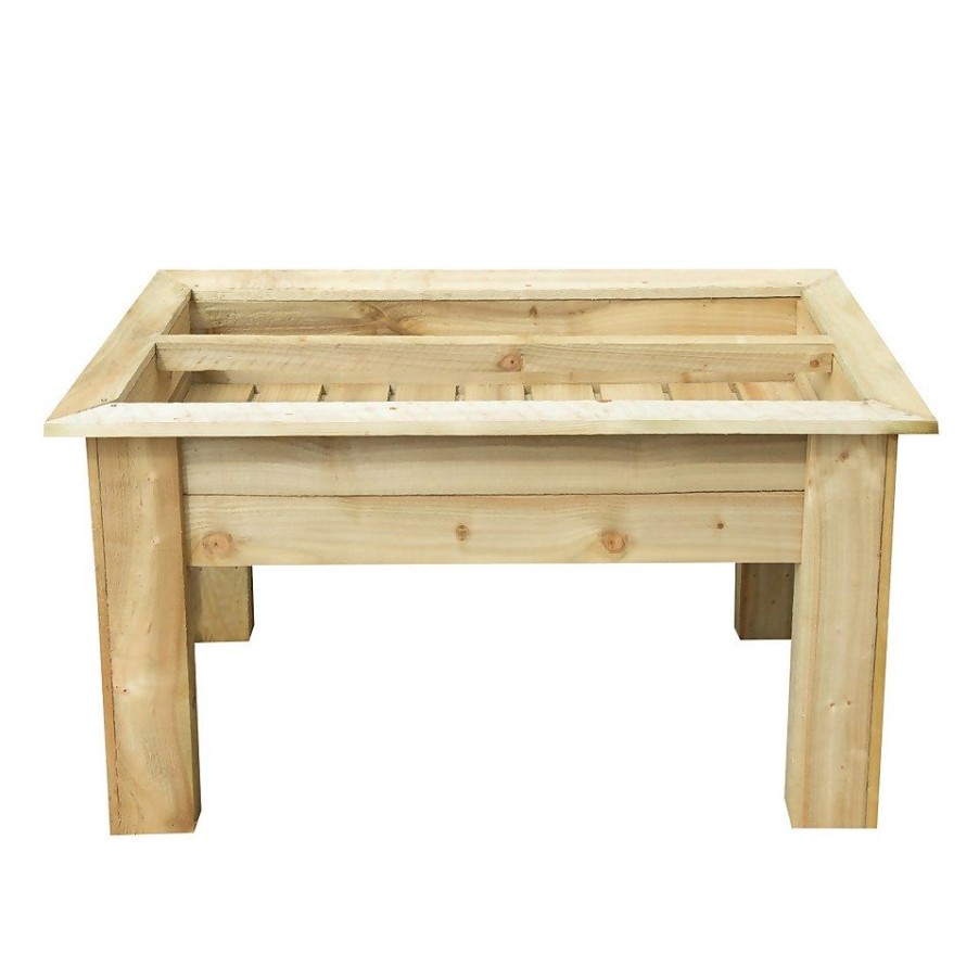 Homebase Garden Planters | Forest Garden Wooden Raised Grow Bag Tray Planter