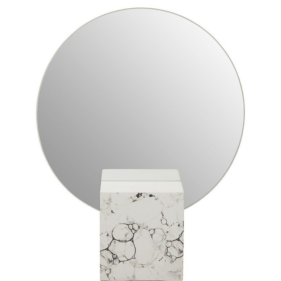 Homebase Mirrors | Mimo White Marble Effect Mirror