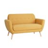 Homebase Sofas And Sofa Beds | Scandi Savannah 2 Seat Sofa - Mustard