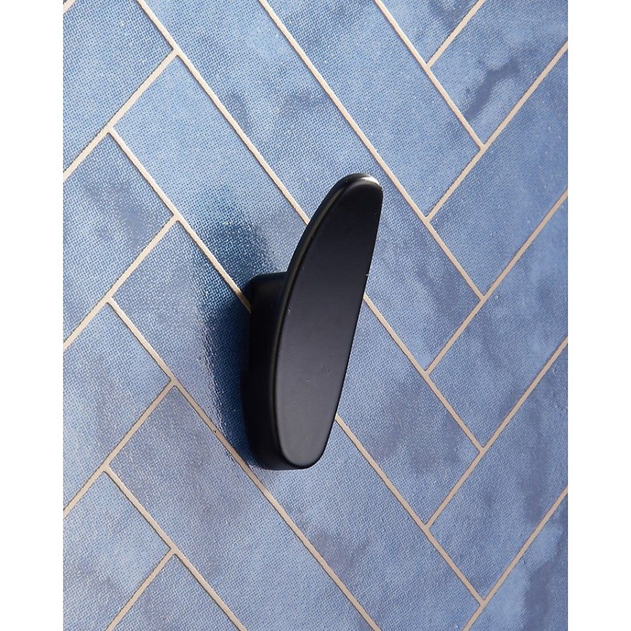 Homebase Hallway Furniture | Round Switch Hook - Matt Black