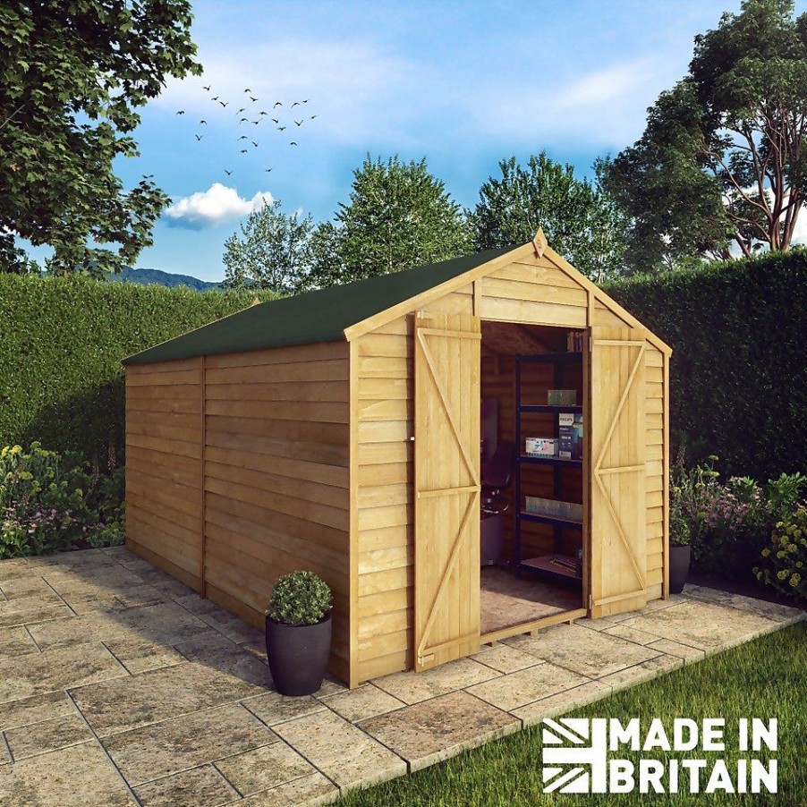 Homebase Garden Sheds | Mercia 12 X 8Ft Overlap Apex Windowless Shed - Installation Included