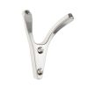 Homebase Hallway Furniture | Two Prong Ant Hook - Satin Nickel