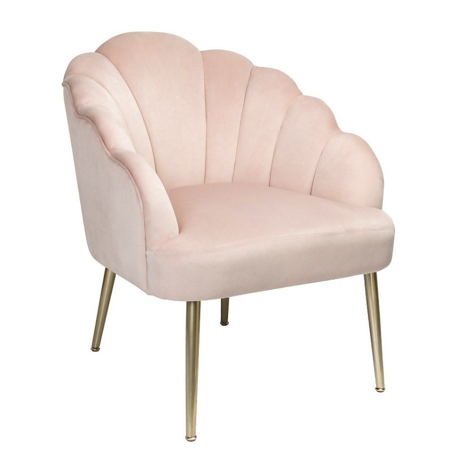 Homebase Chairs | Sophia Scallop Occasional Chair - Blush