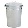 Homebase Garden Hand Tools | Homebase Galvanised Steel Outdoor Bin With Lid - 85L