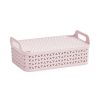 Homebase Storage & Home Deals | Shallow Urban Storage Basket With Lid - Pink