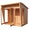 Homebase Garden Buildings | Shire 8 X 6Ft Highclere Double Door Summerhouse