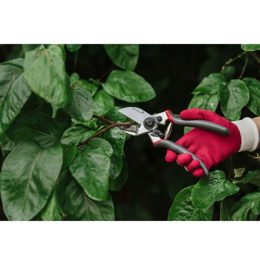 Homebase Garden Hand Tools | Kent & Stowe Natural Bamboo Gloves Rumba Red - Small