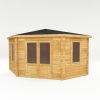 Homebase Garden Buildings | Mercia 4M X 4M Corner Log Cabin 34Mm