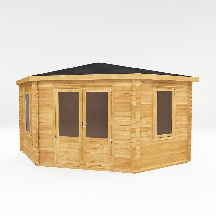 Homebase Garden Buildings | Mercia 4M X 4M Corner Log Cabin 34Mm