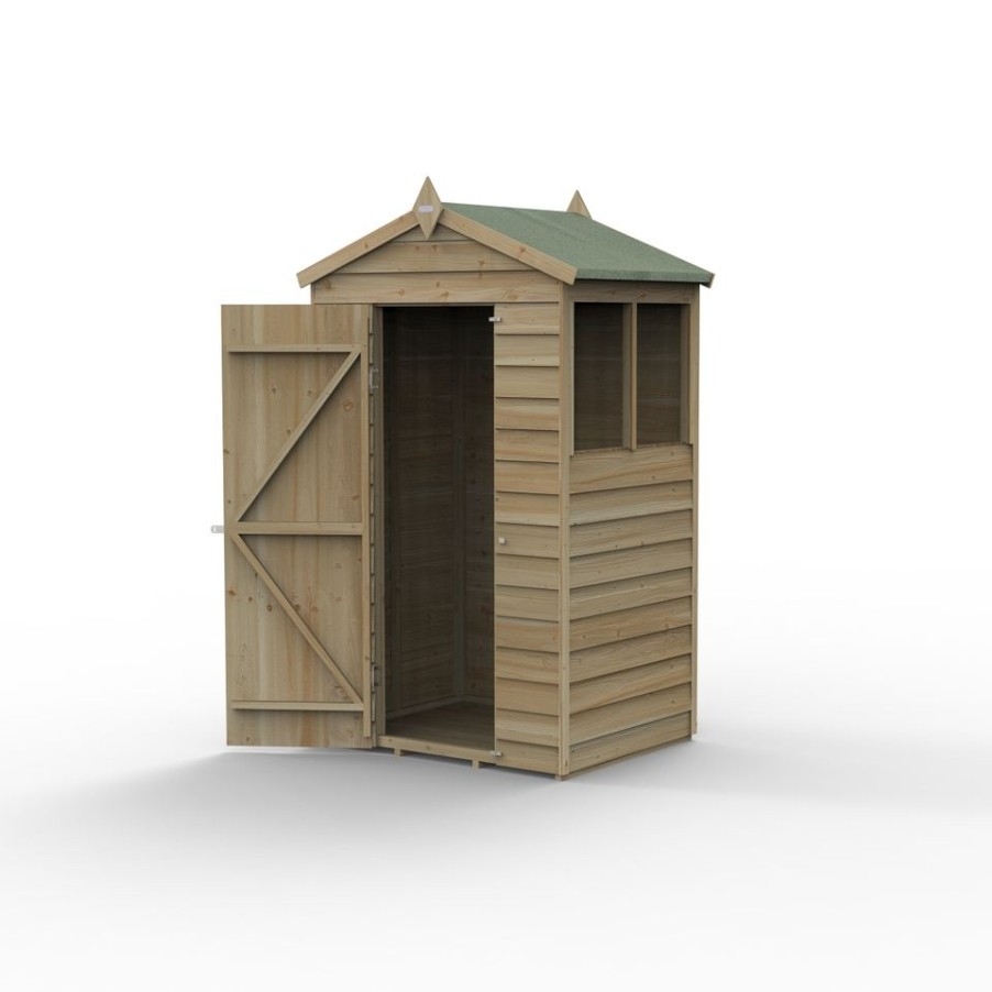 Homebase Garden Sheds | Forest Garden 4Life Apex Shed 4 X 3Ft - Single Door 2 Windows (Home Delivery)