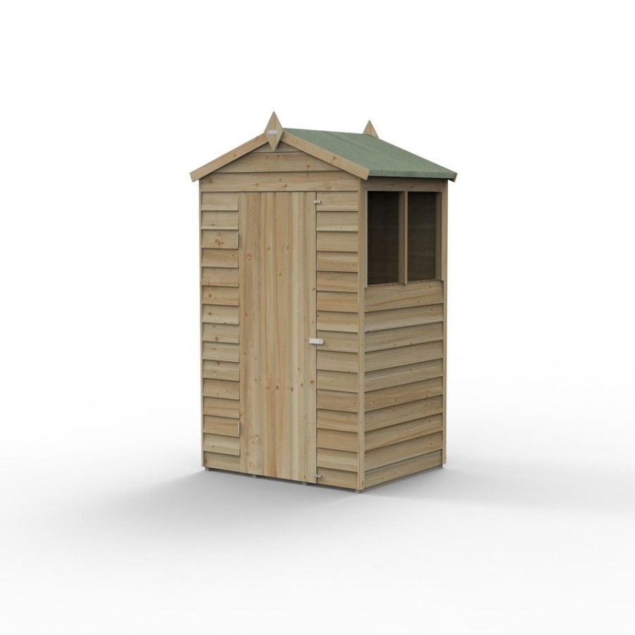 Homebase Garden Sheds | Forest Garden 4Life Apex Shed 4 X 3Ft - Single Door 2 Windows (Home Delivery)