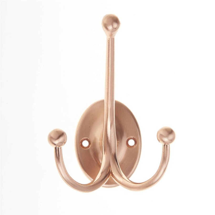 Homebase Hallway Furniture | Oval Tri Hook - Brushed Copper