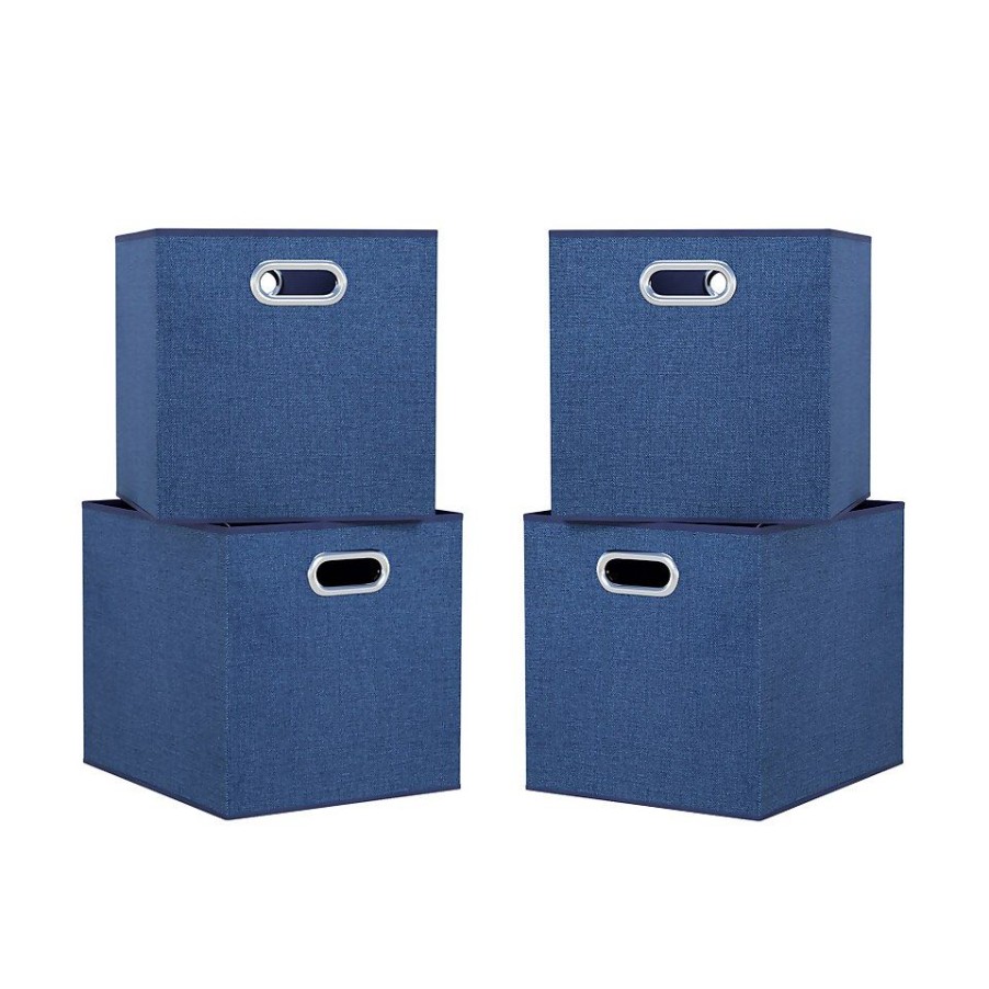 Homebase Cube Storage | Clever Cube Inserts - Set Of 4 - Steel Blue