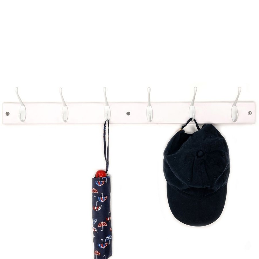 Homebase Hallway Furniture | Standard Hat & Coat Hook - 6 Hooks