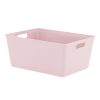 Homebase Storage Containers | Large Plastic Storage Tray - Pink - 11L