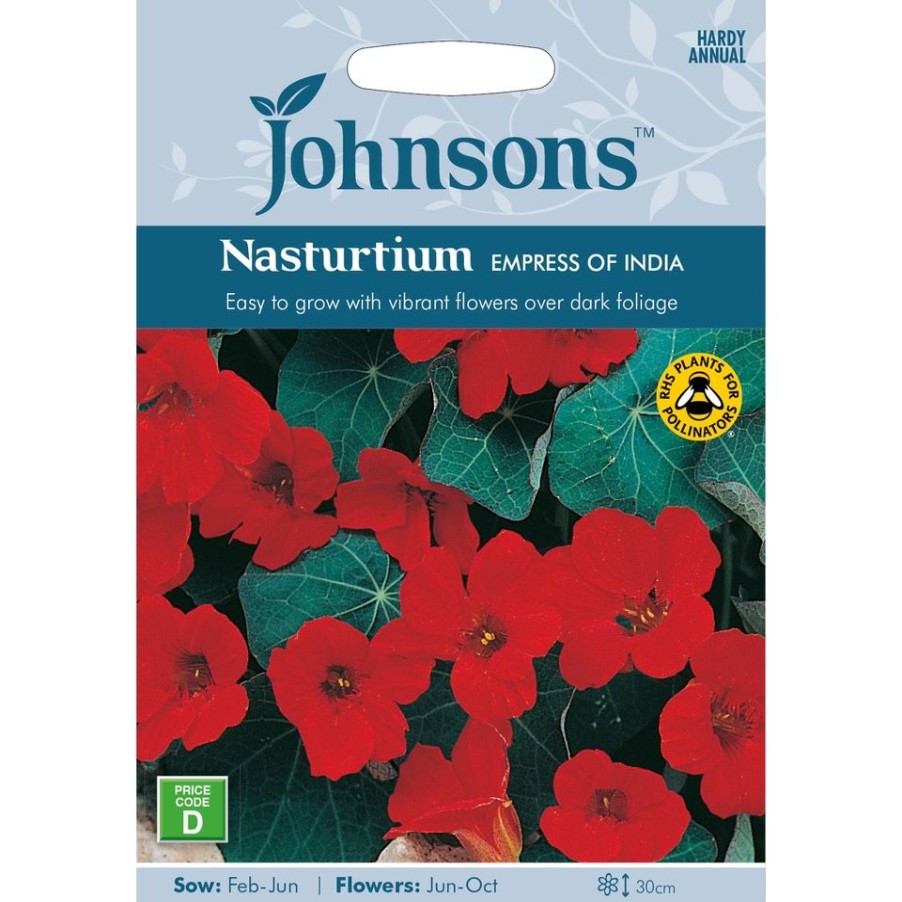 Homebase Seeds | Johnsons Nasturtium Seeds - Empress Of India