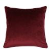 Homebase Cushions | Large Plain Velvet Cushion - Claret - 58X58Cm