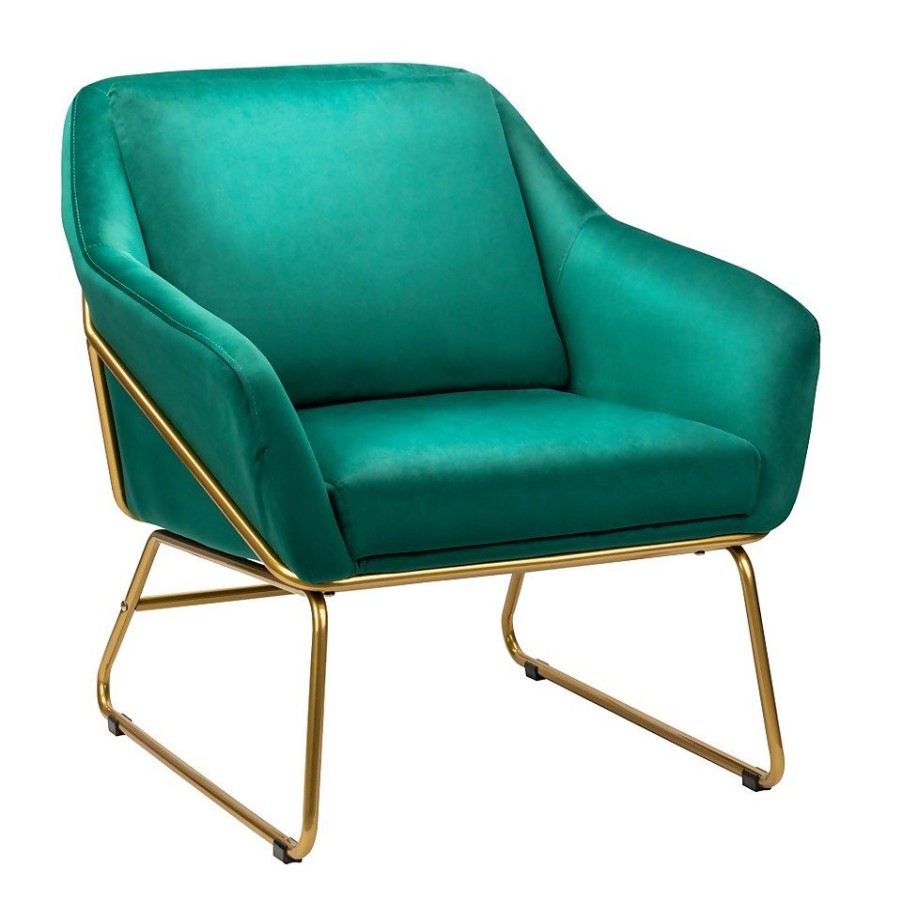 Homebase Chairs | Evelyn Metal Frame Chair - Emerald