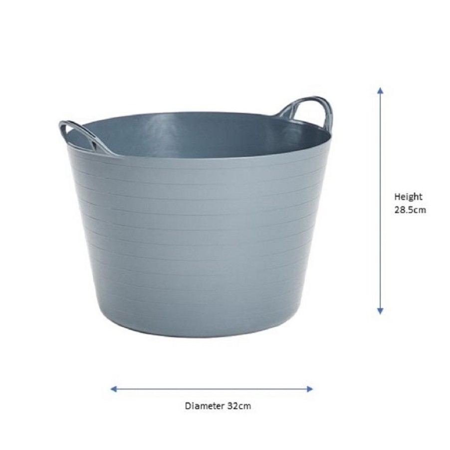 Homebase Storage Containers | Strata Tuff Tub - 14L - Storm Grey