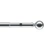 Homebase Curtain Poles & Tracks | Satin Steel Extendable Eyelet Curtain Pole With Ball Finial- 170-300Cm (Dia 22/25Mm)