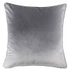 Homebase Cushions | Large Plain Velvet Cushion - Light Grey - 58X58Cm